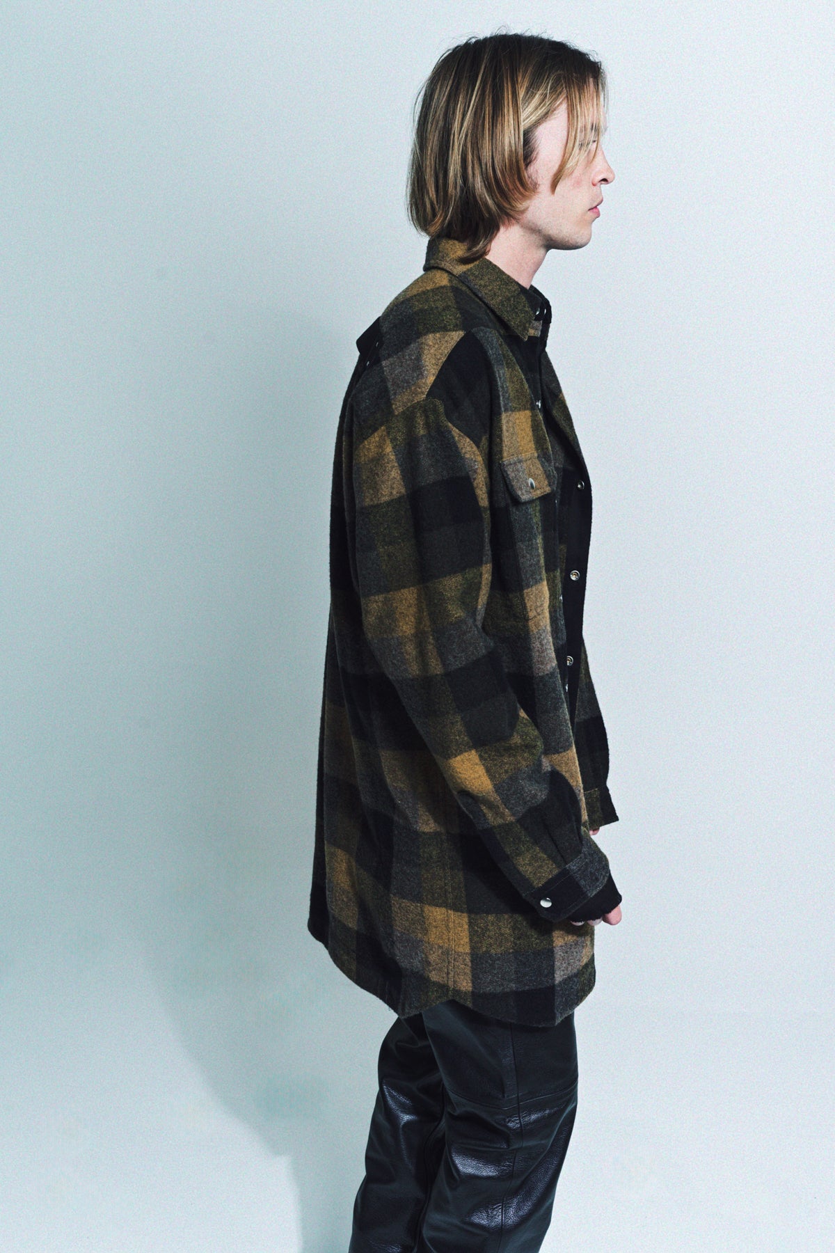 RICK OWENS | OVERSIZED PLAID OUTERSHRT - MAXFIELD LA