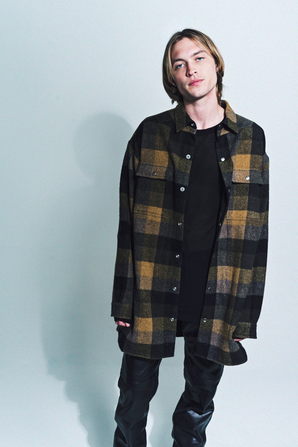 RICK OWENS | OVERSIZED PLAID OUTERSHRT - MAXFIELD LA