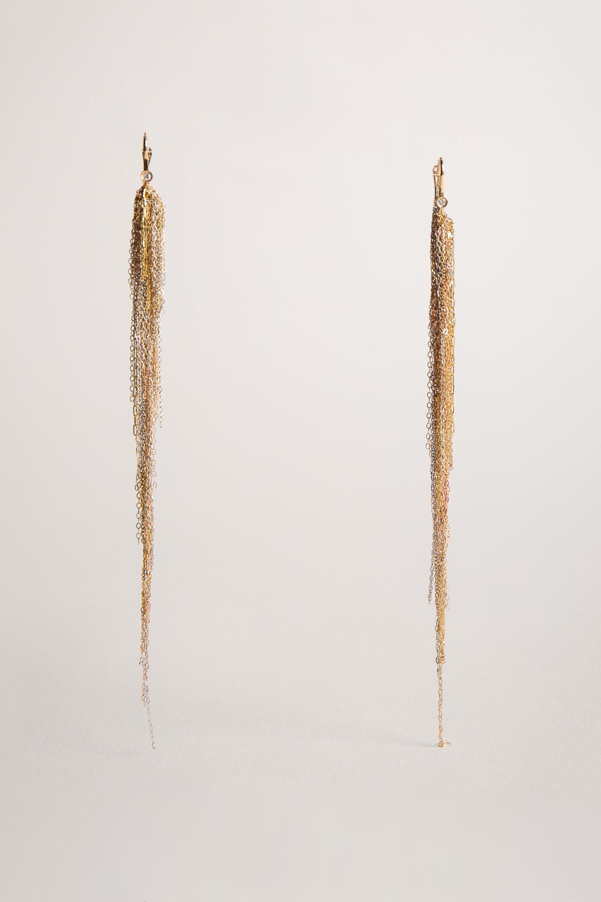 MARTIN BERNSTEIN | GOLD DIAMOND CHAIN EARRINGS