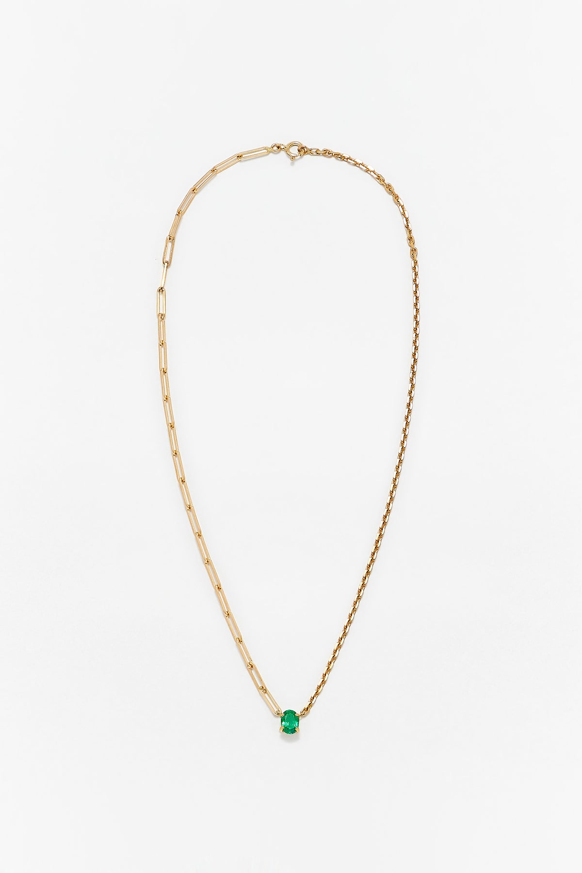 YVONNE LÉON | EMERALD SOLITAIRE NECKLACE - MAXFIELD LA
