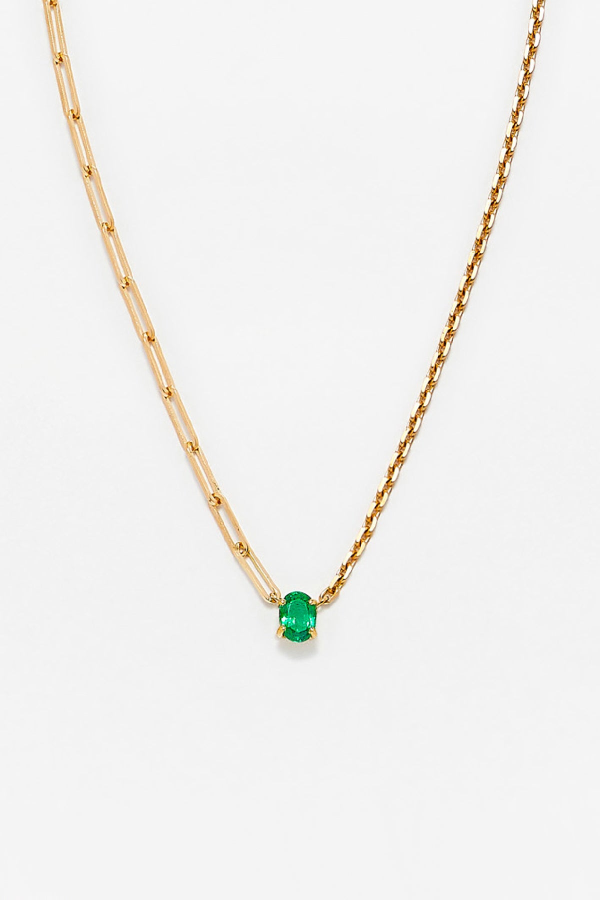 YVONNE LÉON | EMERALD SOLITAIRE NECKLACE - MAXFIELD LA