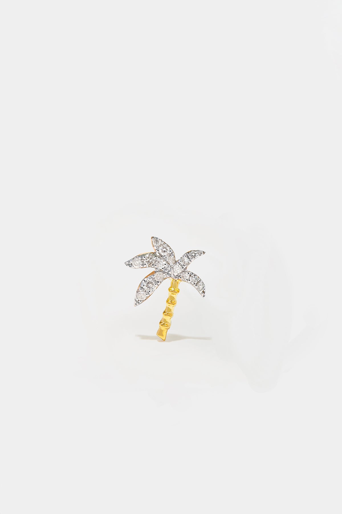 YVONNE LÉON | SINGLE DIAMOND PALM TREE EARRING - MAXFIELD LA