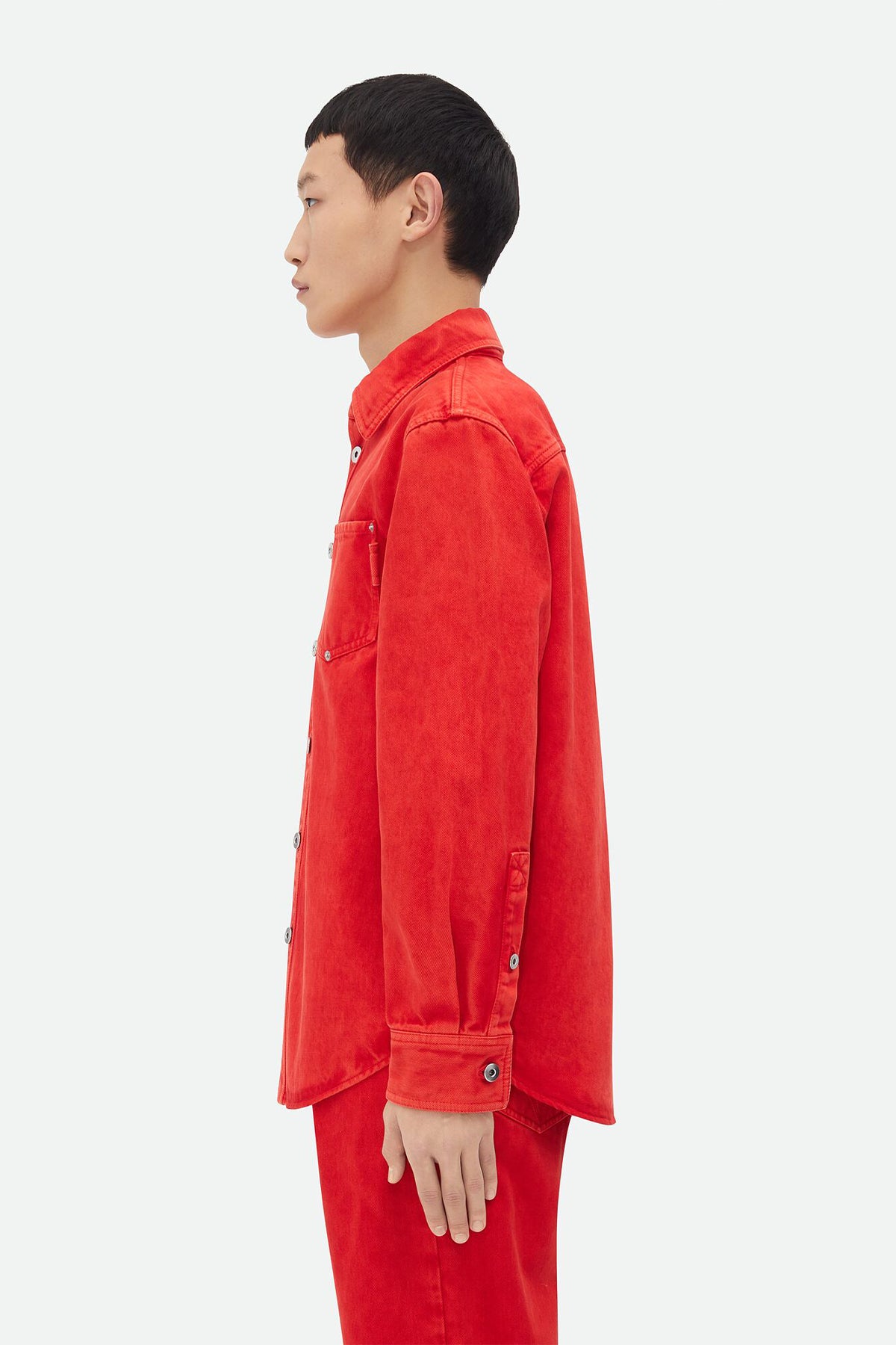 BOTTEGA VENETA | FADED COLOUR WASHED DENIM SHIRT - MAXFIELD LA