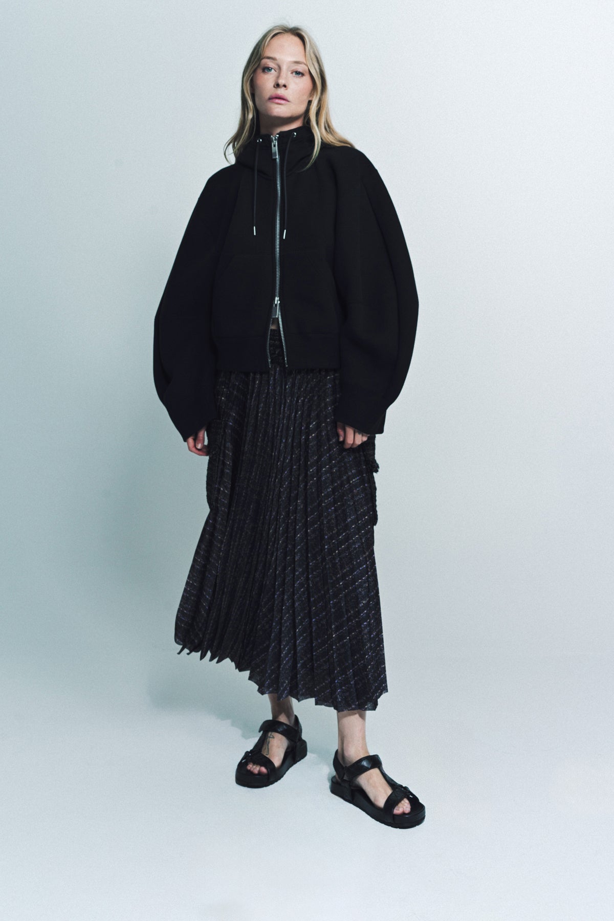 sacai 21AW Tweed Maxi Skirt ラップデザイン スカート SACAI | TWEED SKIRT