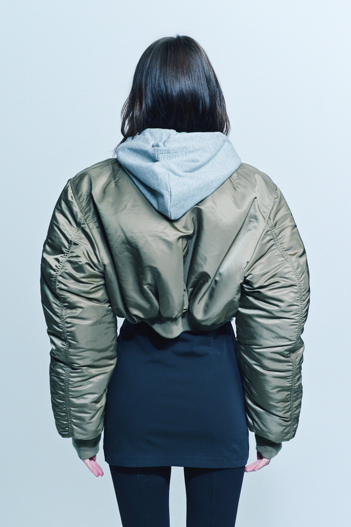 VETEMENTS | CROPPED HOODED BOMBER JACKET