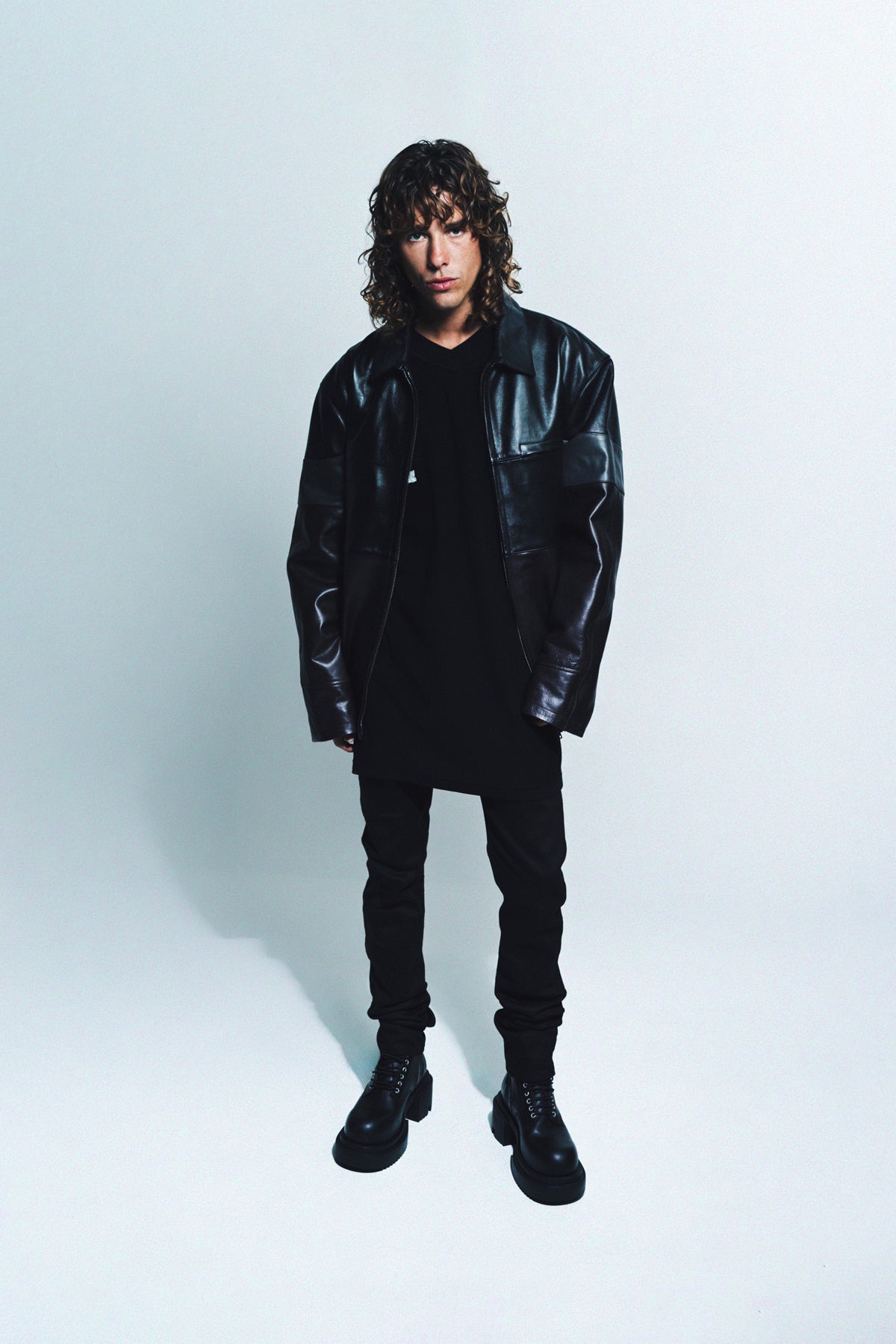 VETEMENTS | LEATHER PANELLED JACKET - MAXFIELD LA