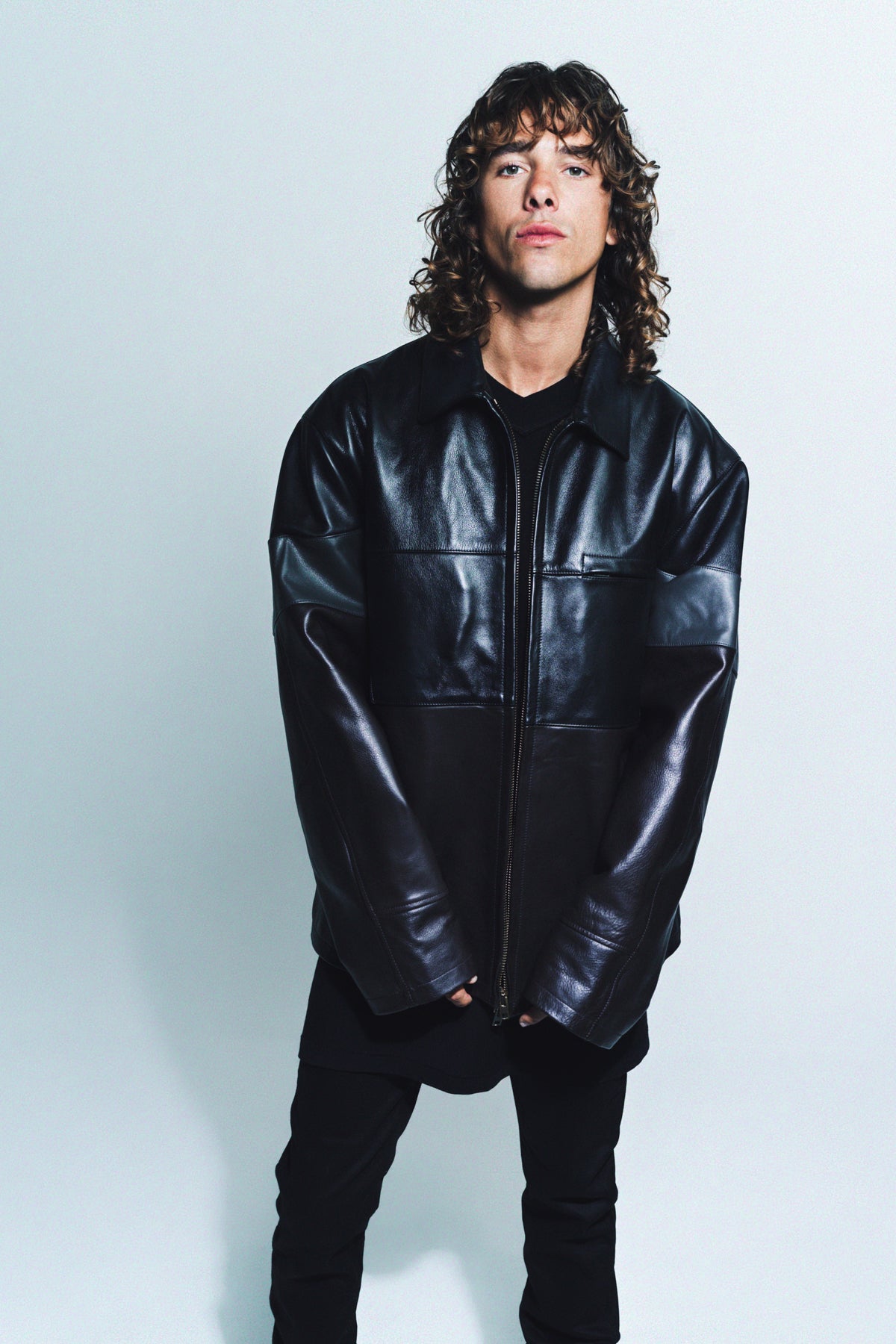 VETEMENTS | LEATHER PANELLED JACKET - MAXFIELD LA