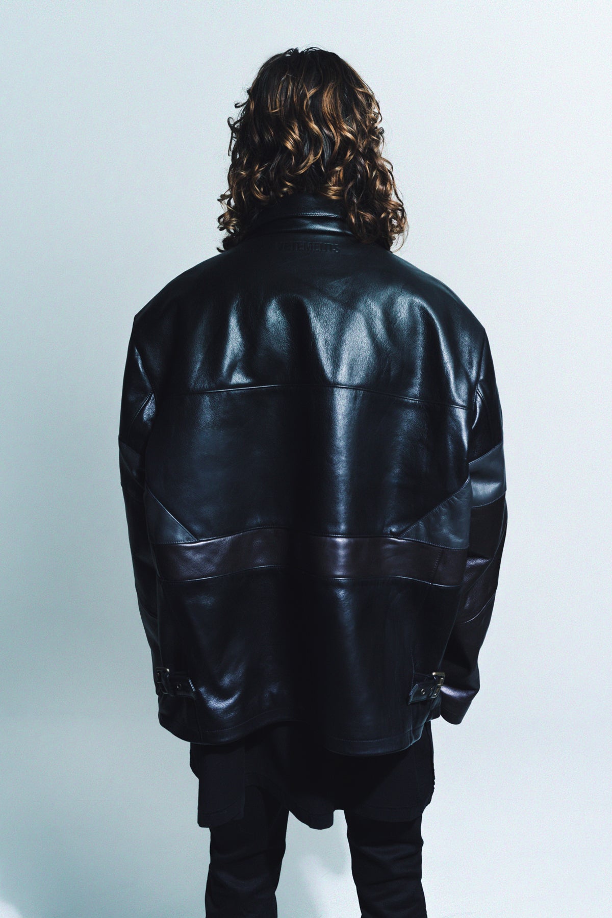 VETEMENTS | LEATHER PANELLED JACKET - MAXFIELD LA