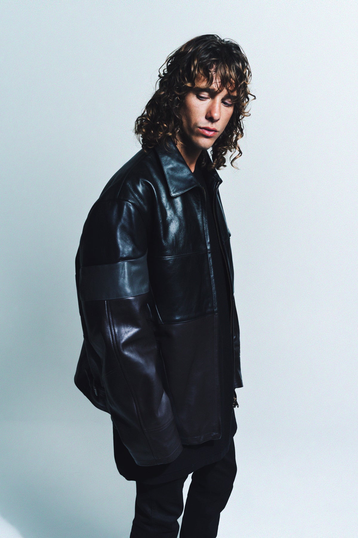 VETEMENTS | LEATHER PANELLED JACKET - MAXFIELD LA