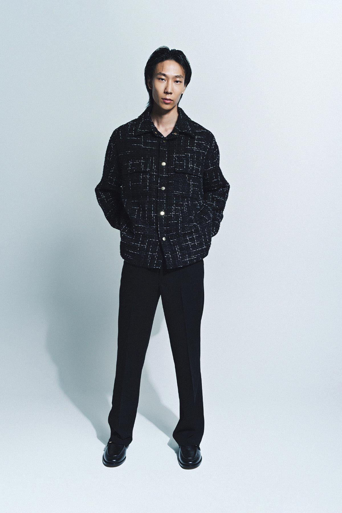 AMIRI | FLECK TWEED PADDED OVERSHIRT - MAXFIELD LA