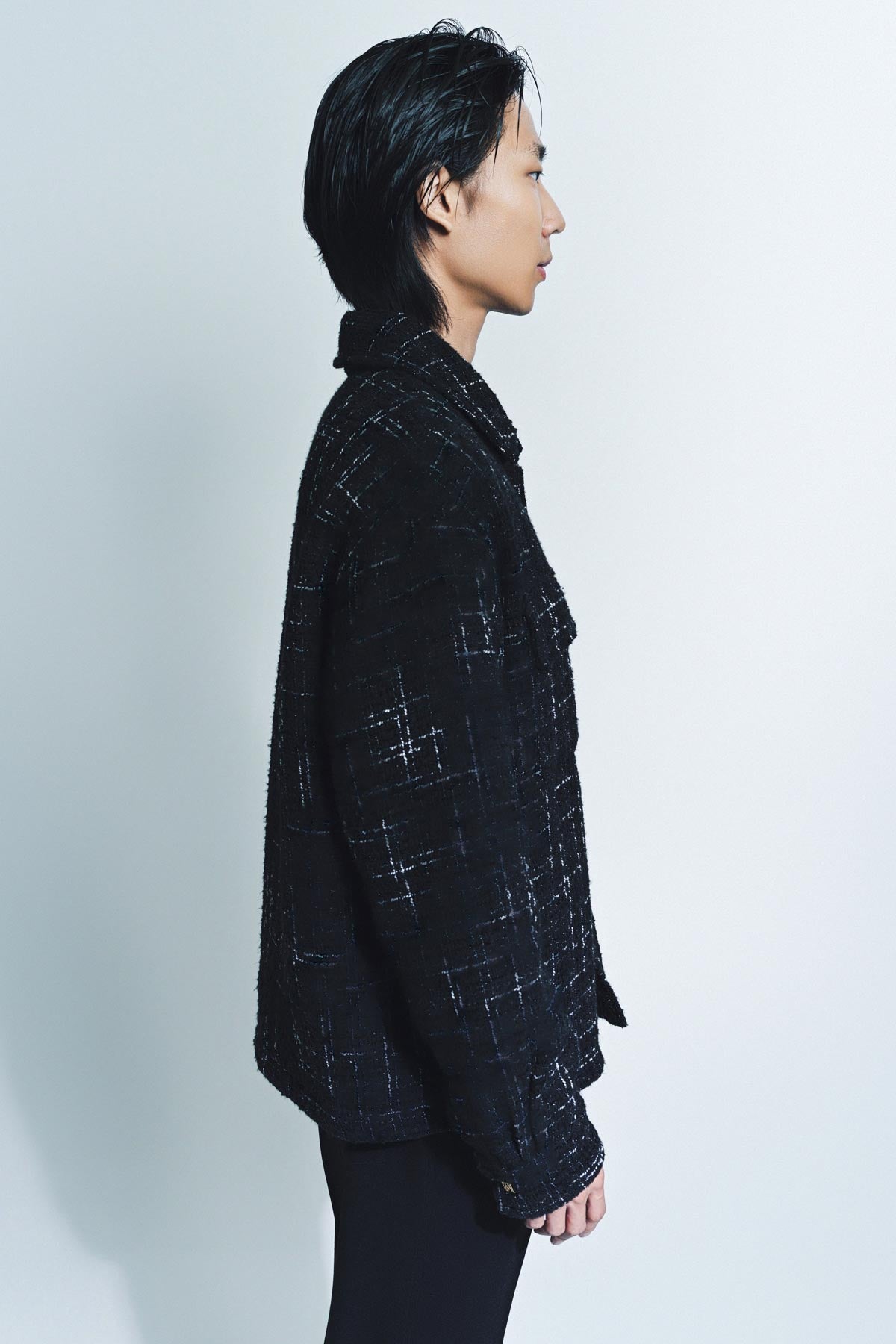 AMIRI | FLECK TWEED PADDED OVERSHIRT - MAXFIELD LA