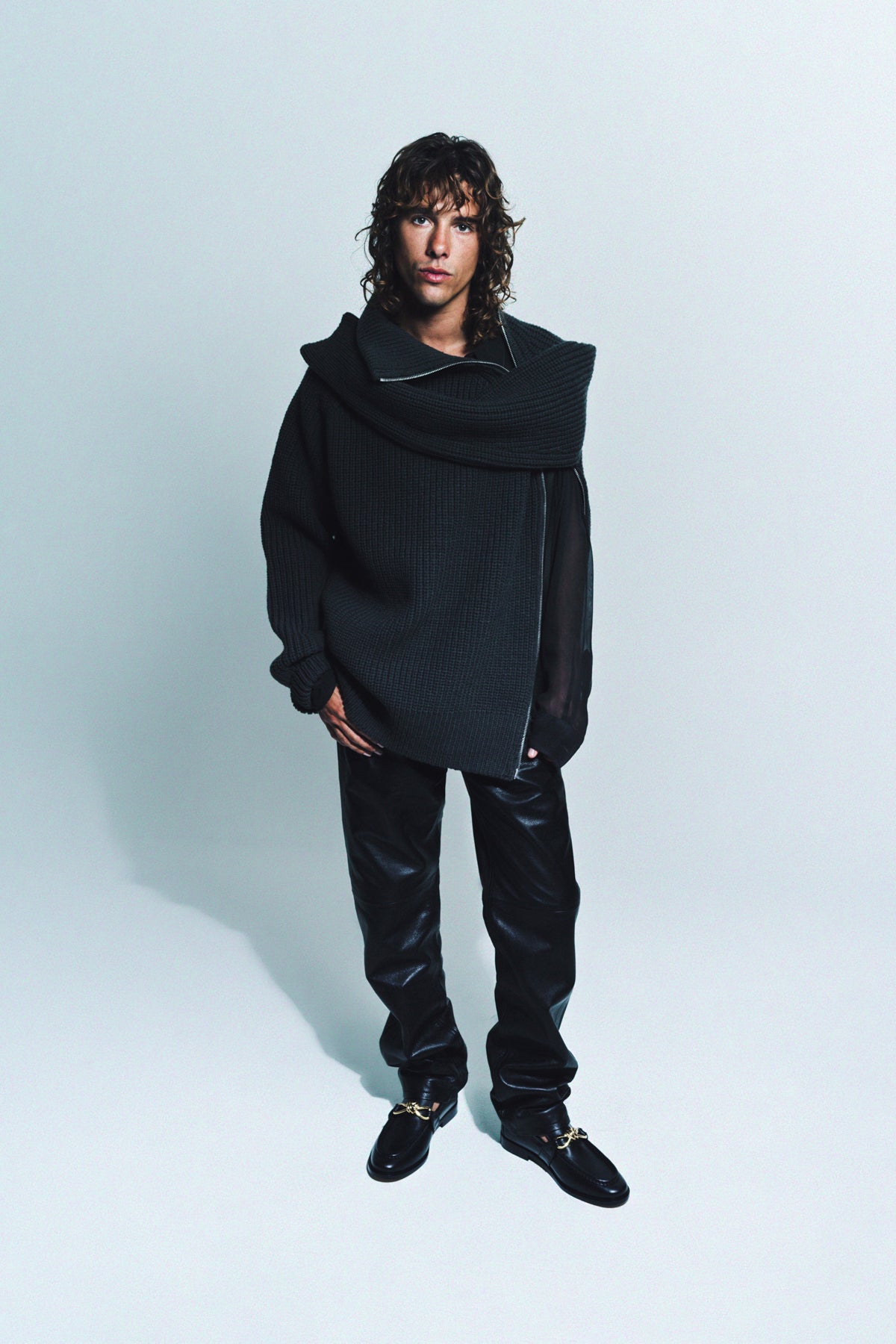 DRIES VAN NOTEN | ZIPPED TURTLENECK SWEATER - MAXFIELD LA