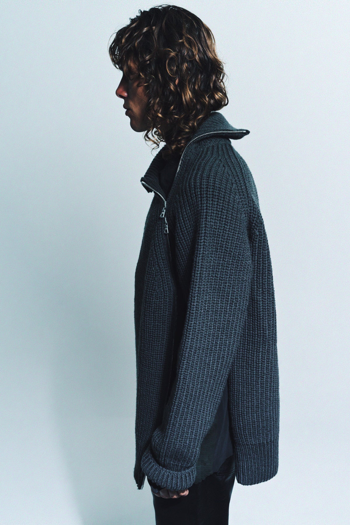 DRIES VAN NOTEN | ZIPPED TURTLENECK SWEATER - MAXFIELD LA
