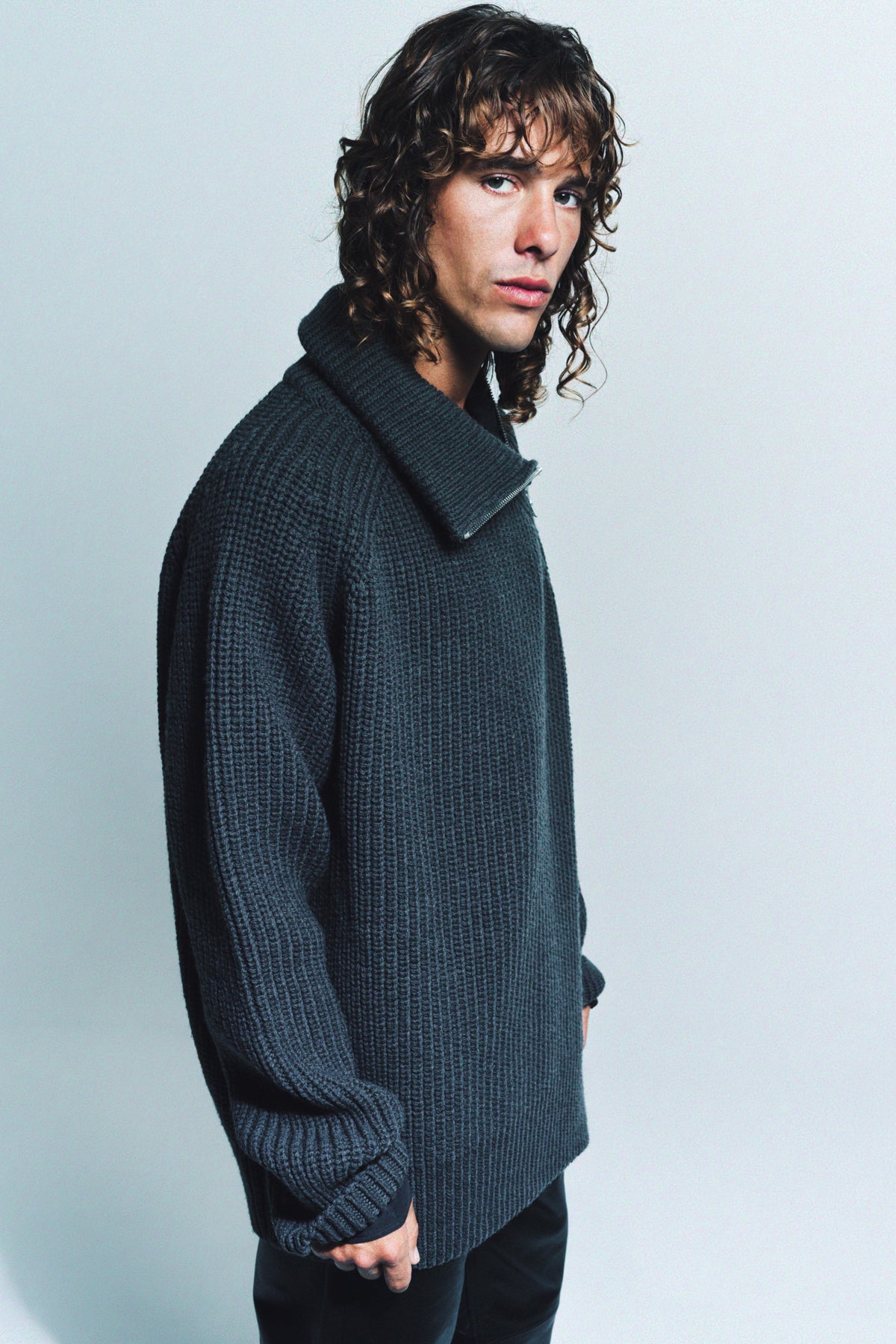 DRIES VAN NOTEN | ZIPPED TURTLENECK SWEATER - MAXFIELD LA