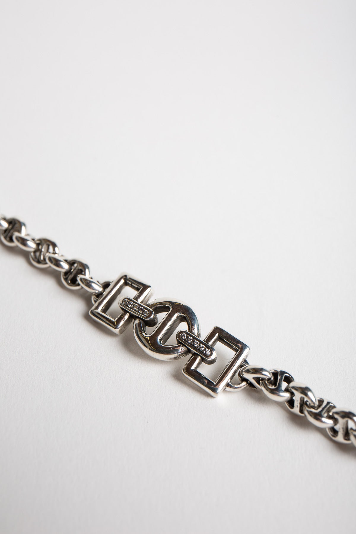 NAHMIAS | STERLING SILVER DIAMOND ID BRACELET