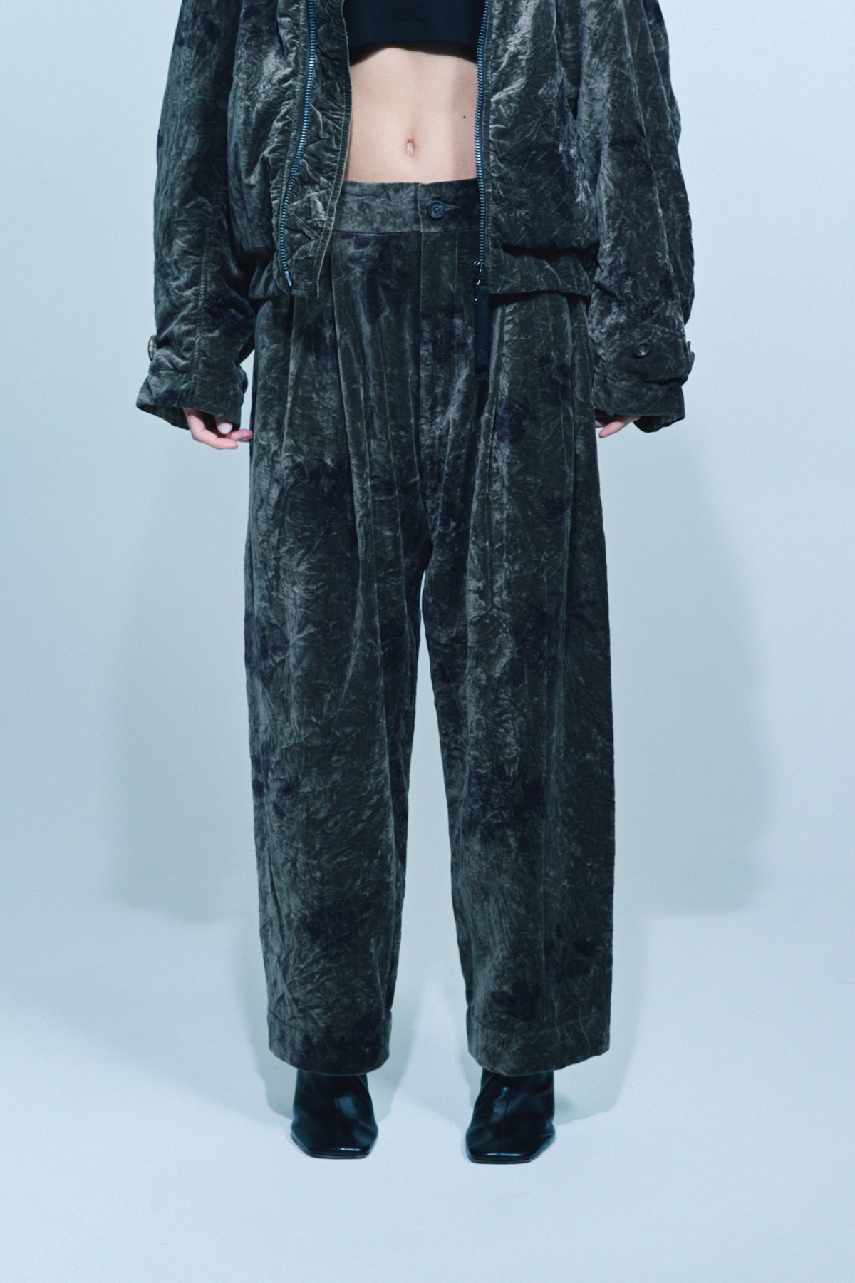 ZIGGY CHEN | VELVET DROP TROUSERS - MAXFIELD LA