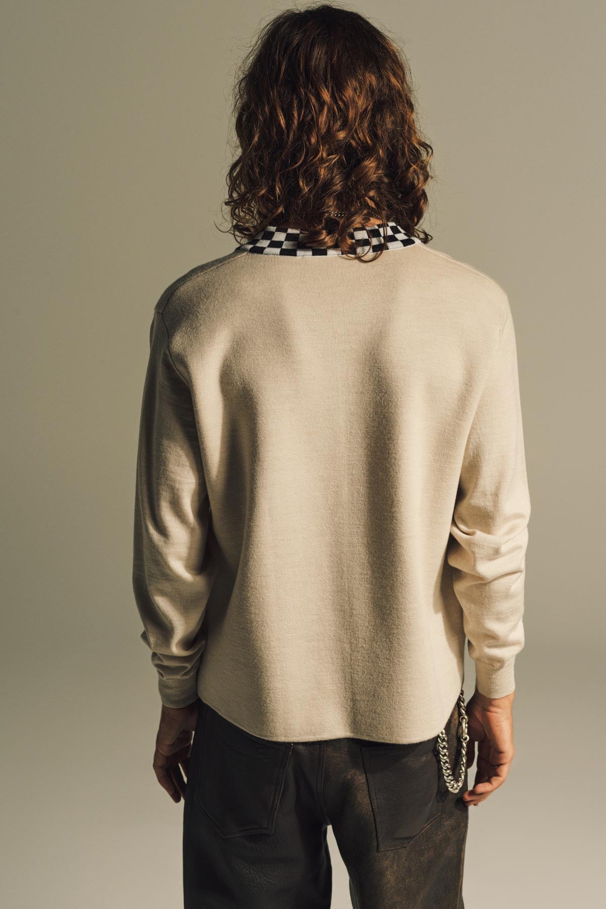 SECOND/LAYER | CHECK COLLAR SWEATER - MAXFIELD LA