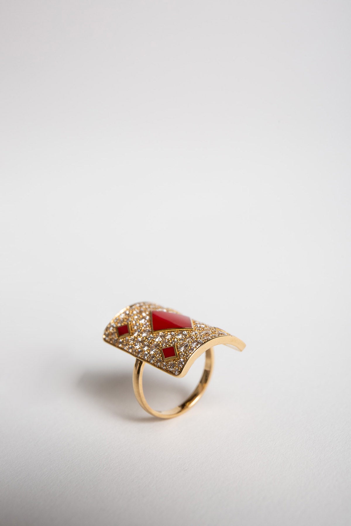 MYSTERYJOY | GIANT RED HONOR RING - MAXFIELD LA