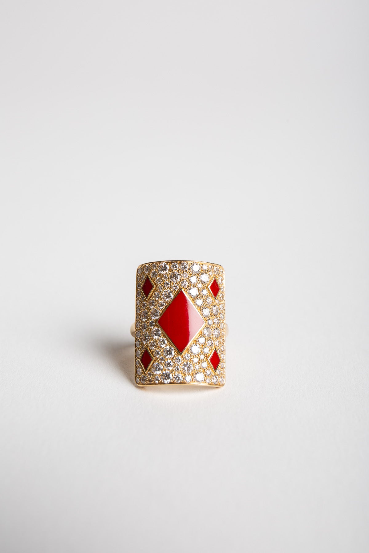 MYSTERYJOY | GIANT RED HONOR RING - MAXFIELD LA