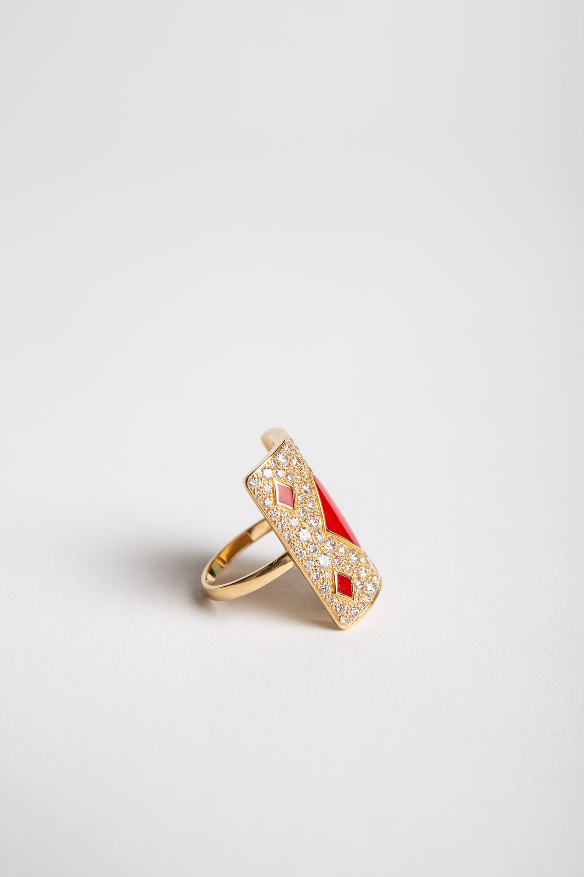 MYSTERYJOY | GIANT RED HONOR RING - MAXFIELD LA