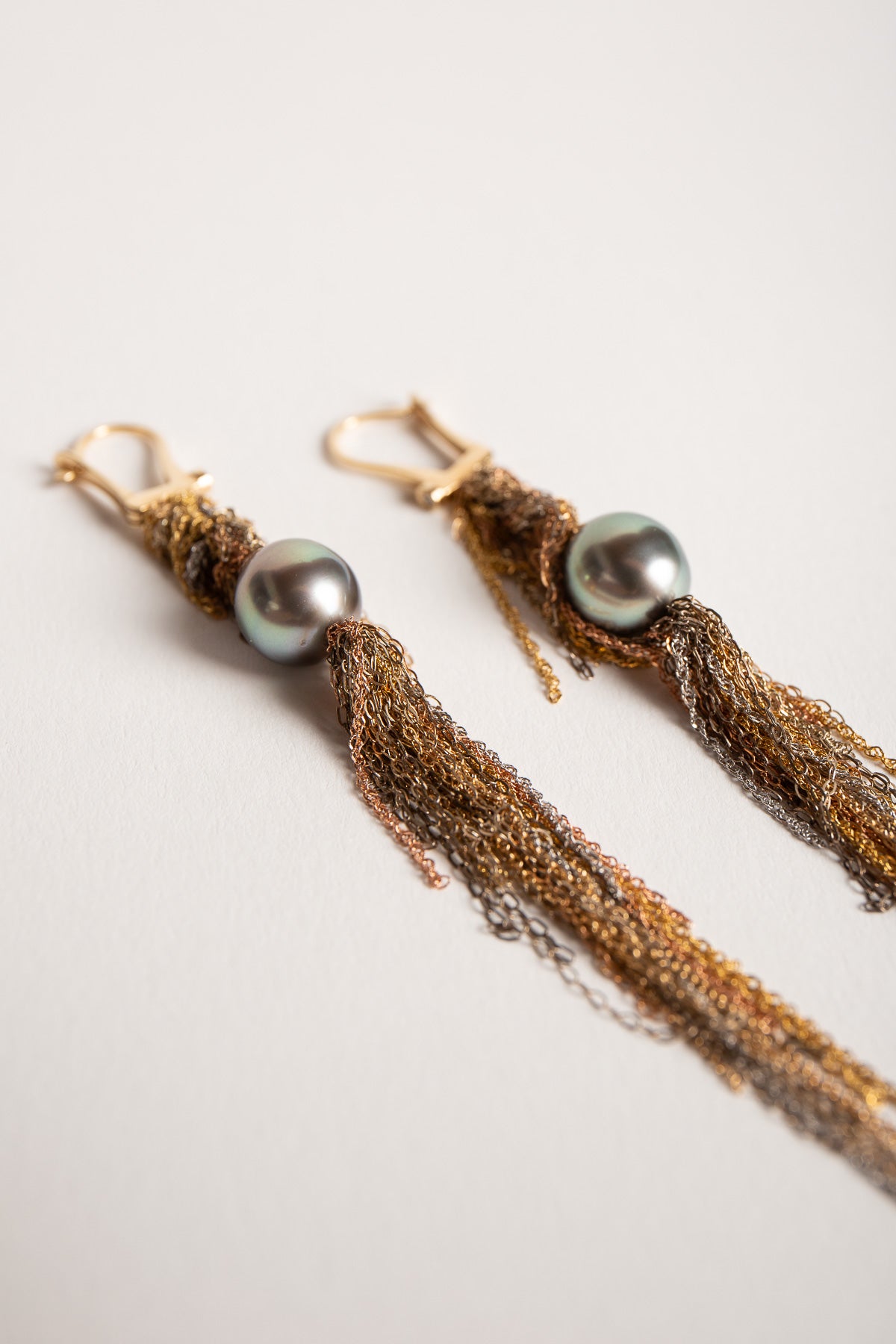 MARTIN BERNSTEIN | GOLD DIAMOND PEARL EARRINGS - MAXFIELD LA
