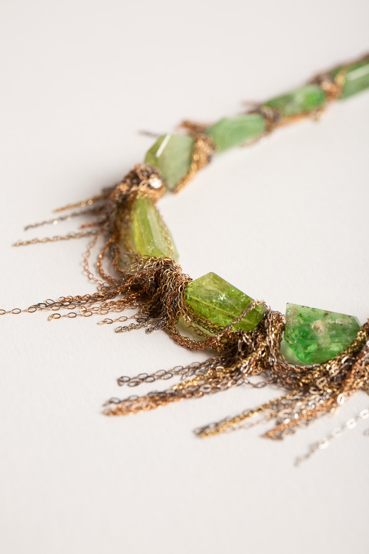 MARTIN BERNSTEIN | GOLD GREEN BERYL NECKLACE