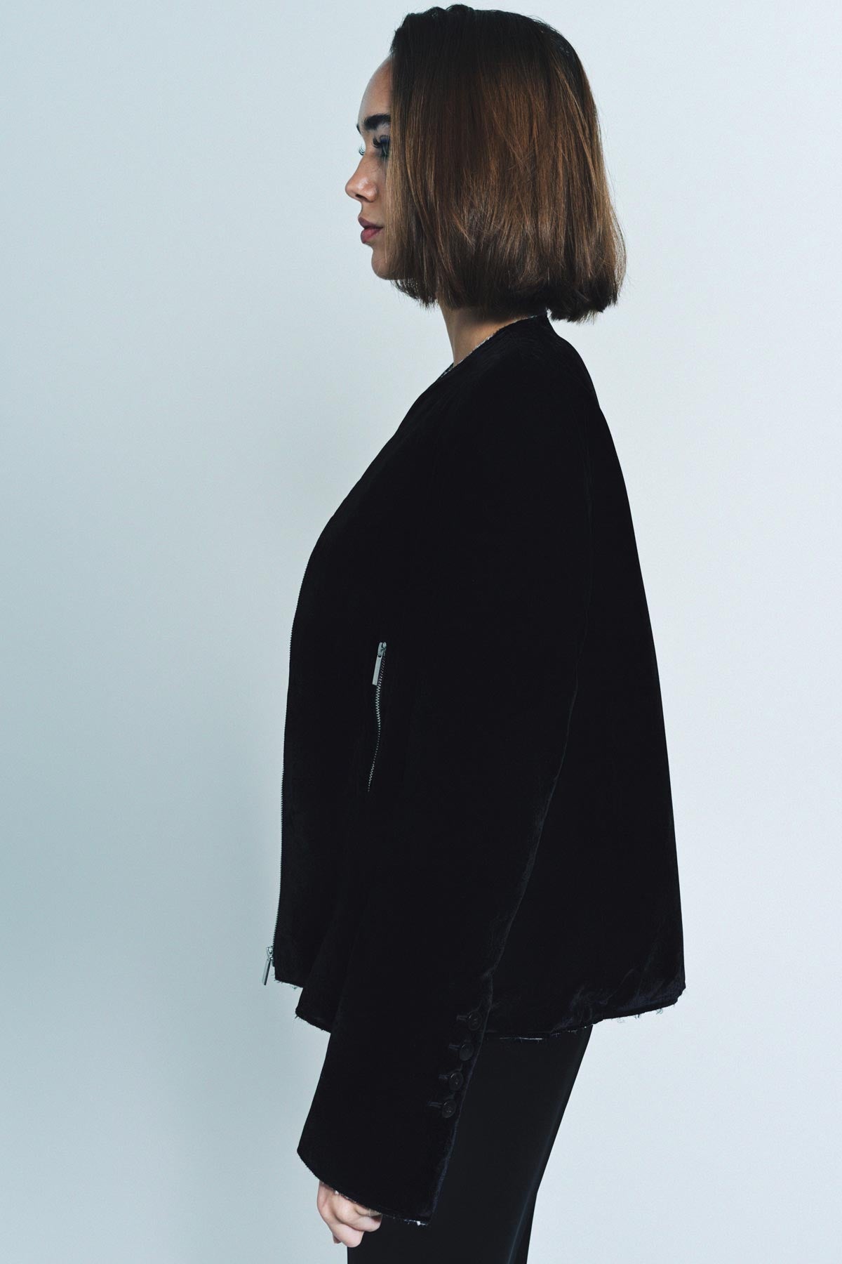 SAPIO | NO. 36 VELVET ZIP BOMBER - MAXFIELD LA