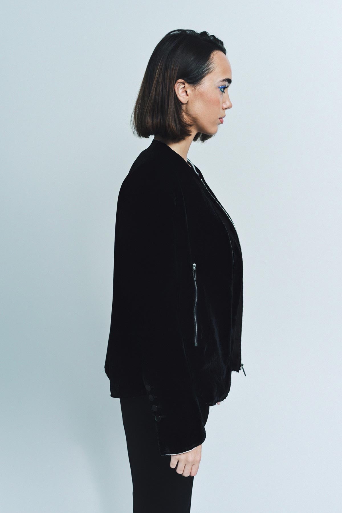 SAPIO | NO. 36 VELVET ZIP BOMBER - MAXFIELD LA