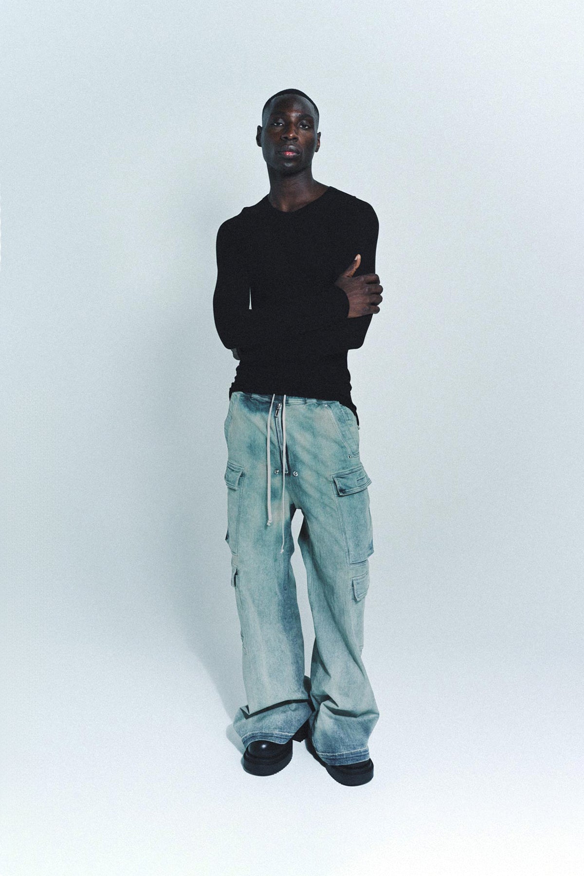 RICK OWENS DRKSHDW | DOUBLE CARGO JUMBO BELA JEANS - MAXFIELD LA