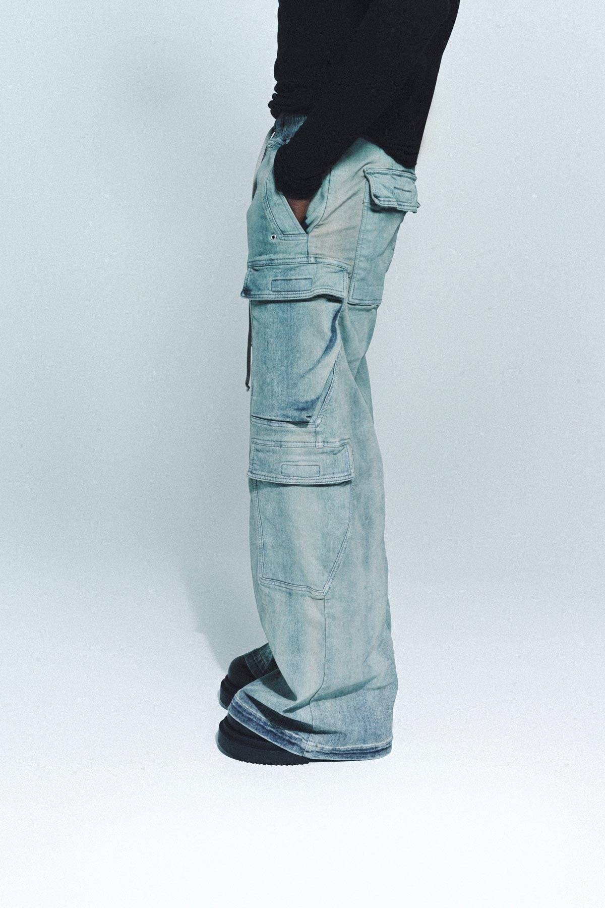 RICK OWENS DRKSHDW | DOUBLE CARGO JUMBO BELA JEANS - MAXFIELD LA