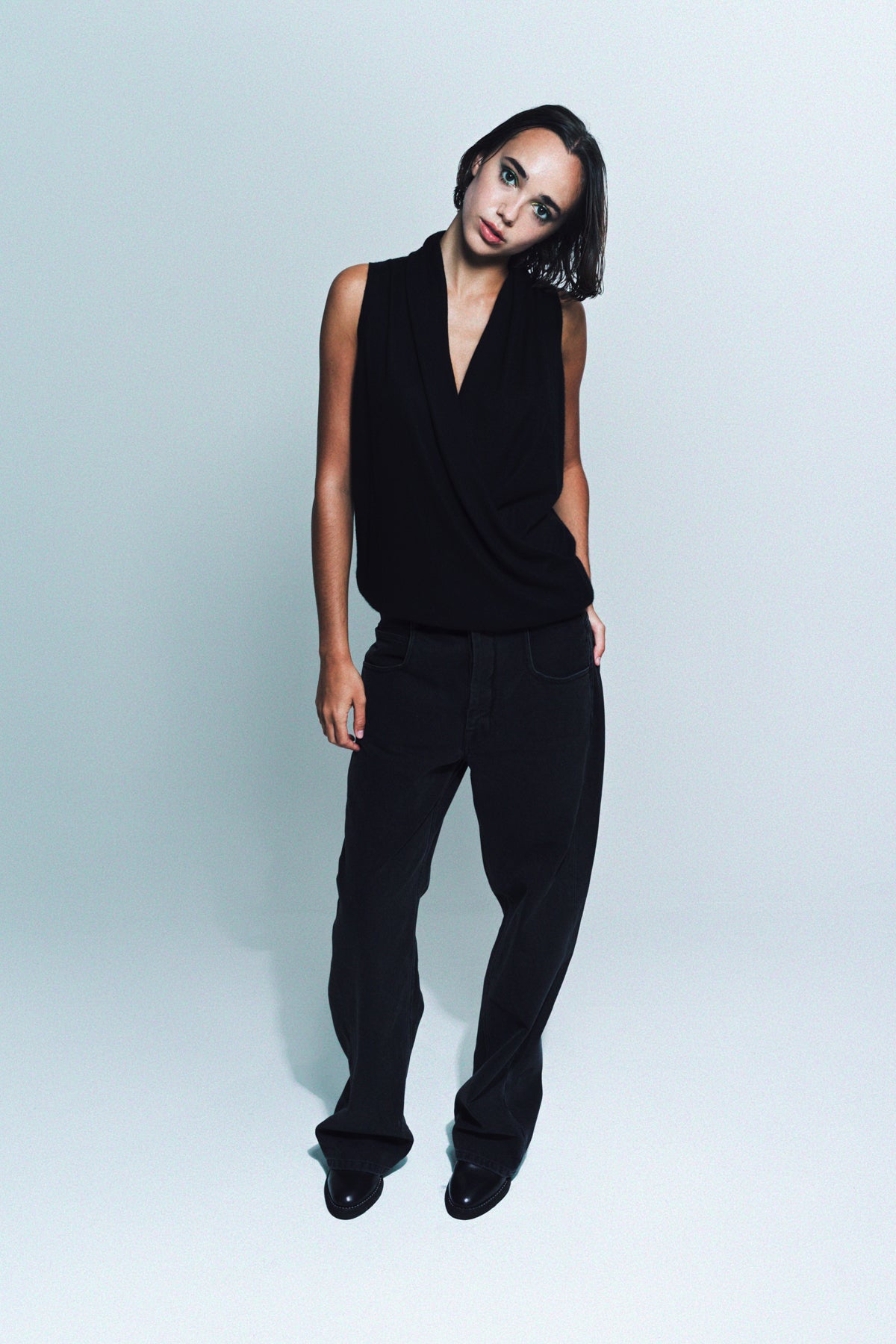 FRENCKENBERGER | SLEEVELESS CROSS SHIRT - MAXFIELD LA