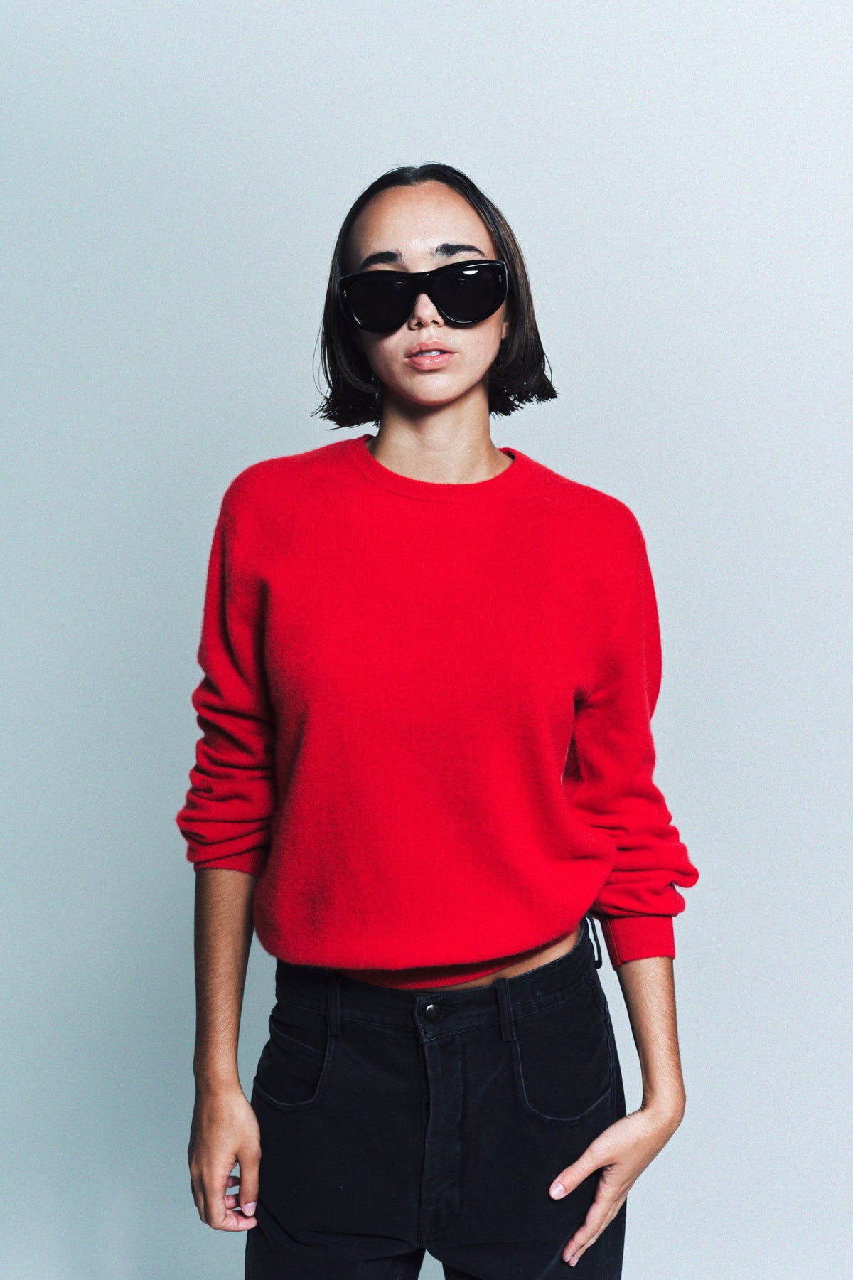 FRENCKENBERGER | MINI R-NECK SWEATER - MAXFIELD LA