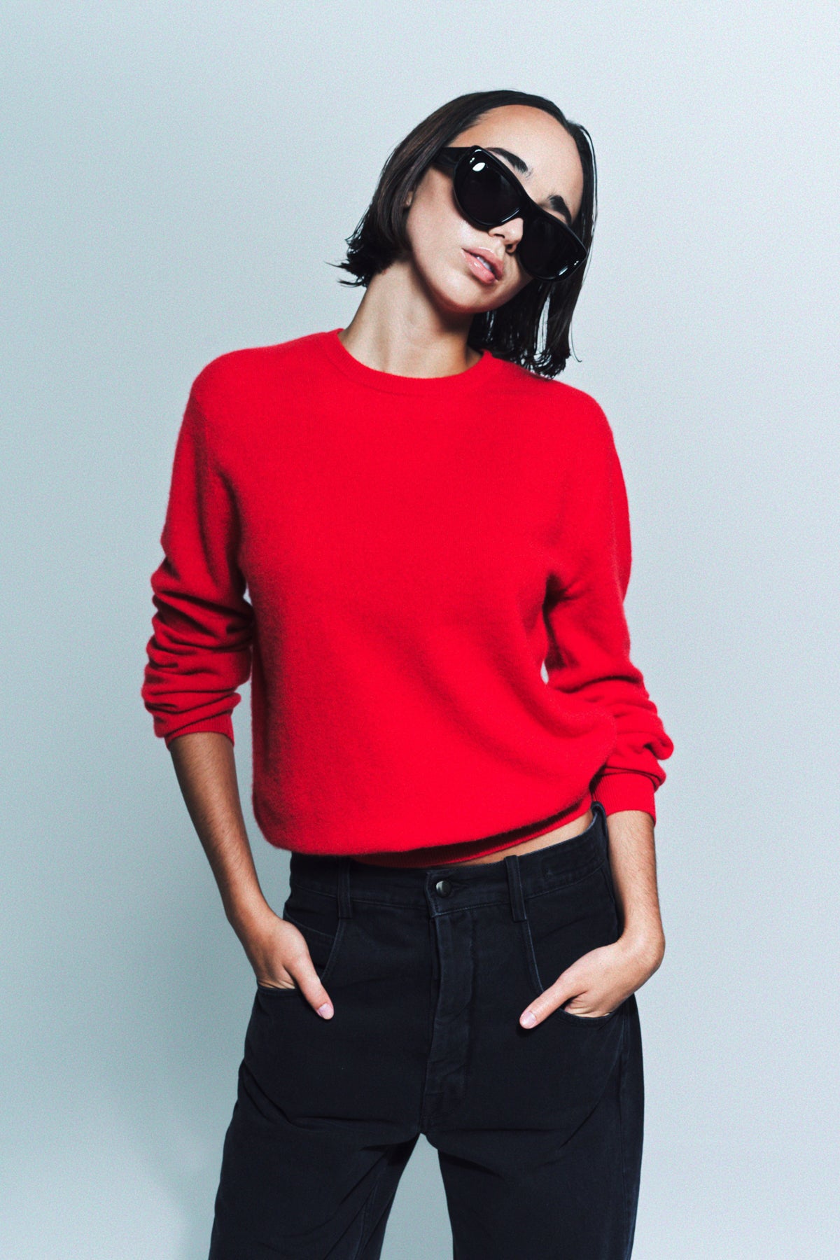 FRENCKENBERGER | MINI R-NECK SWEATER - MAXFIELD LA