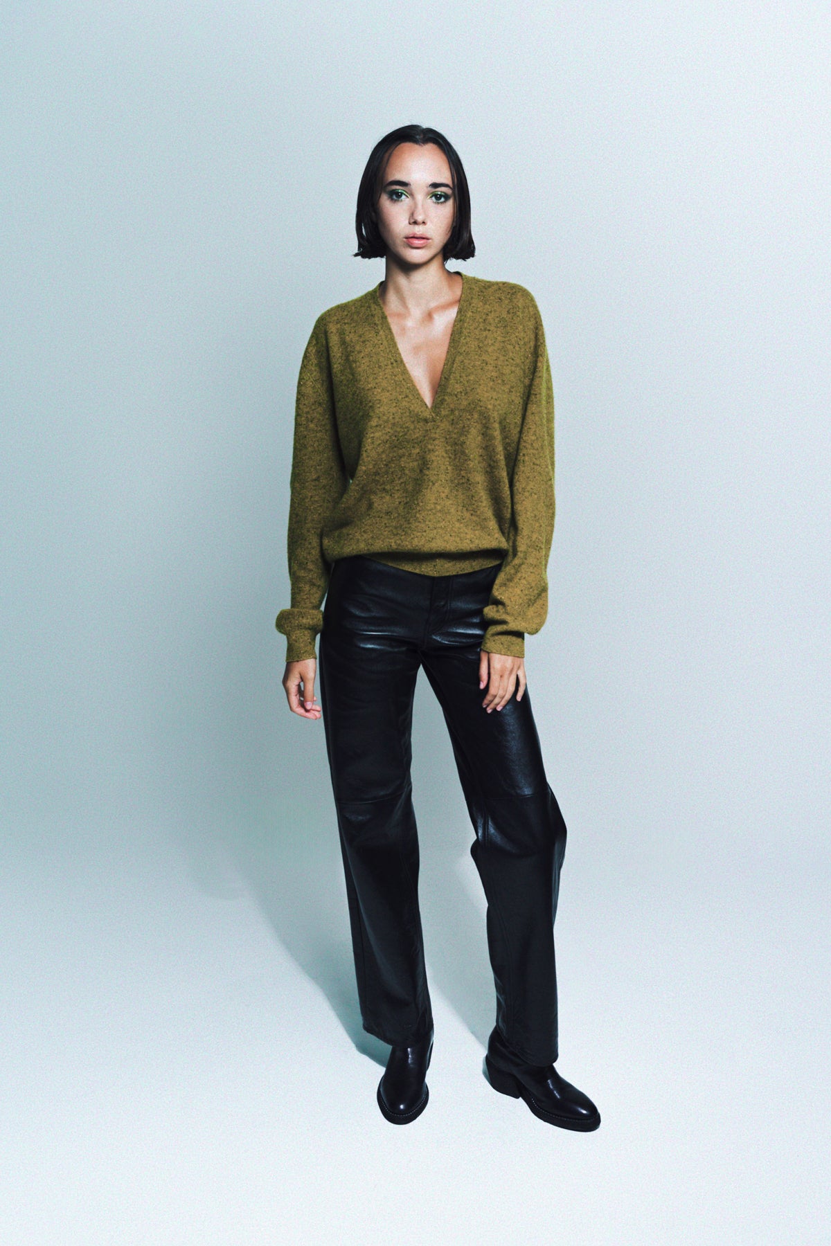 FRENCKENBERGER | MINI DEEP V SWEATER - MAXFIELD LA