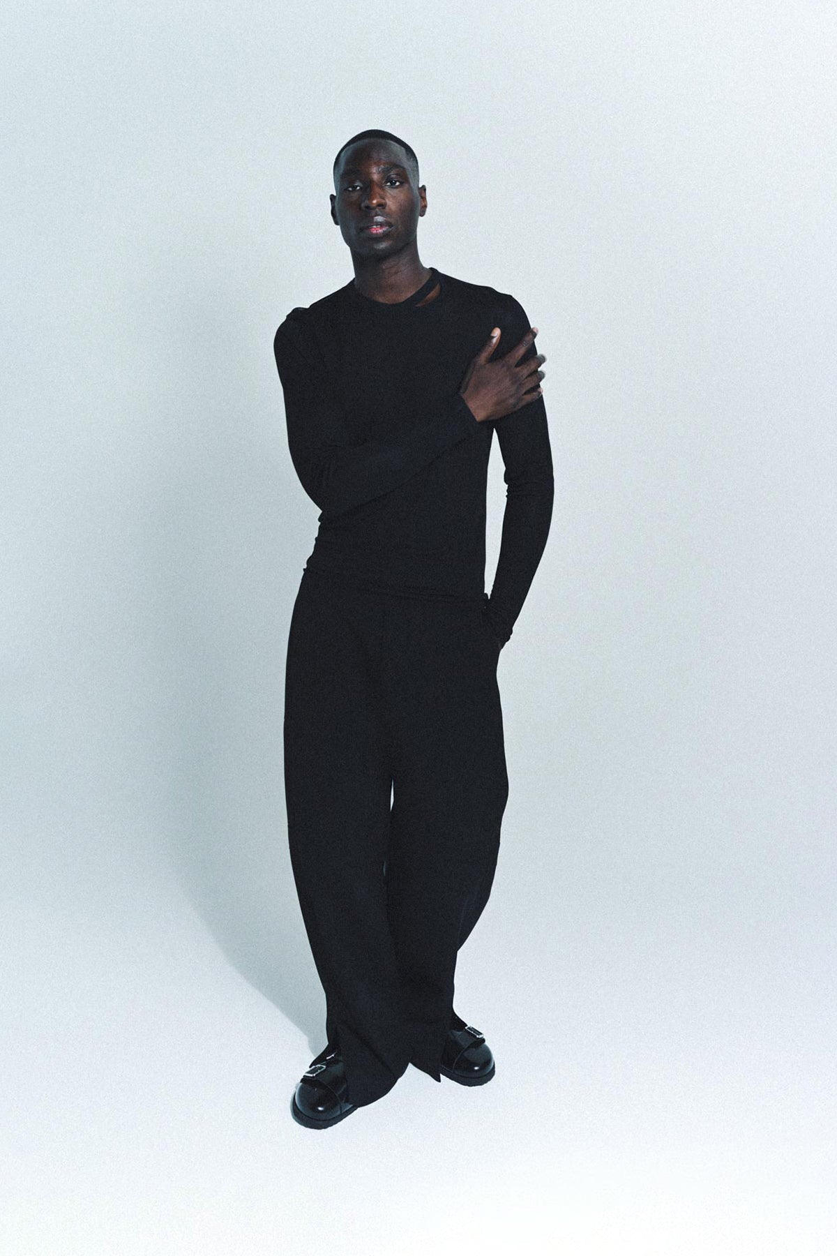 LOUIS GABRIEL NOUCHI | SHEER LONG SLEEVE TOP - MAXFIELD LA