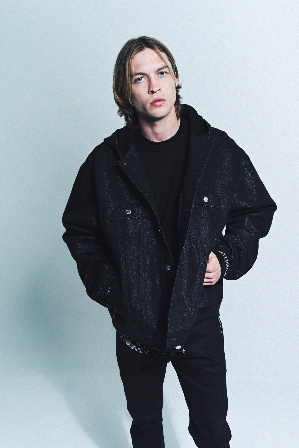 MASTERMIND | HOODED PATCHWORK DENIM JACKET - MAXFIELD LA