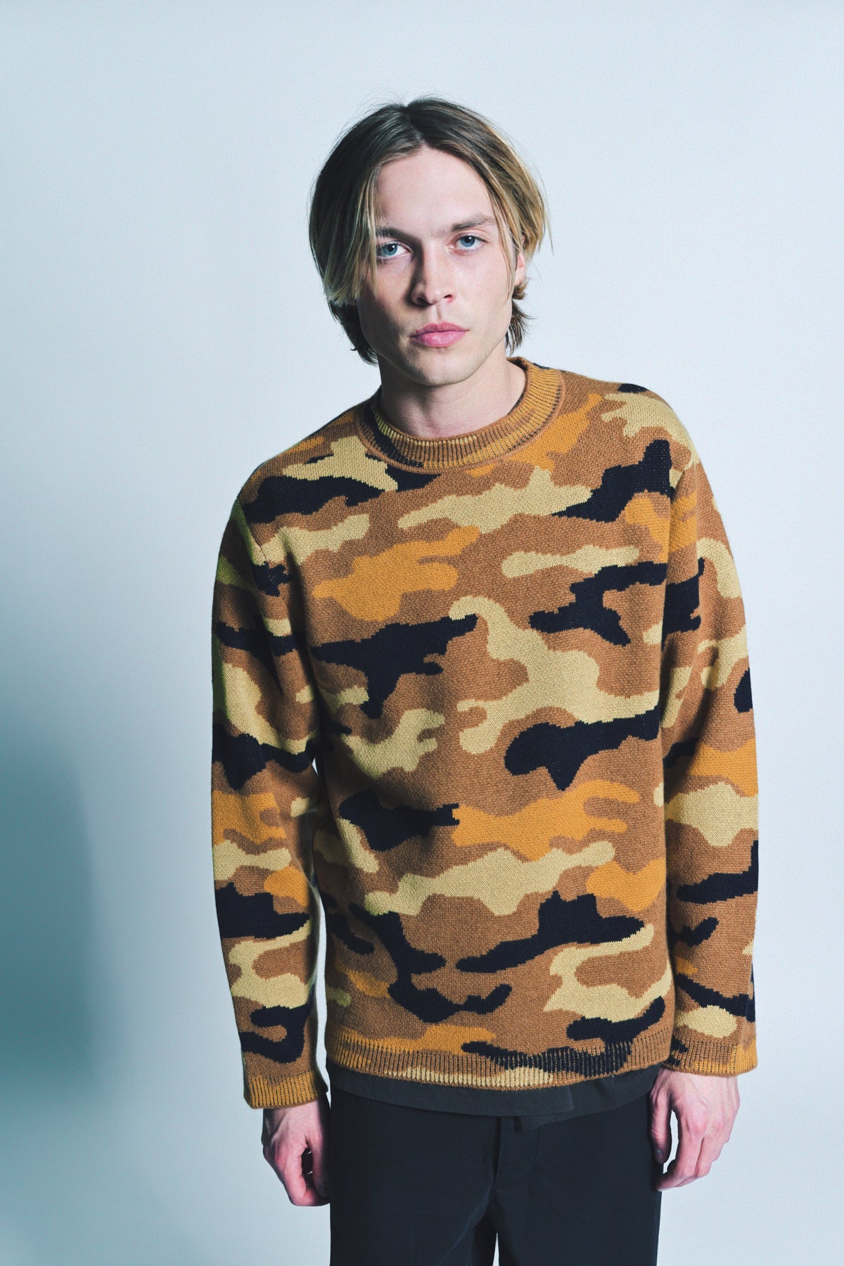 THE ELDER STATESMAN | CAMO CREWNECK SWEATER - MAXFIELD LA