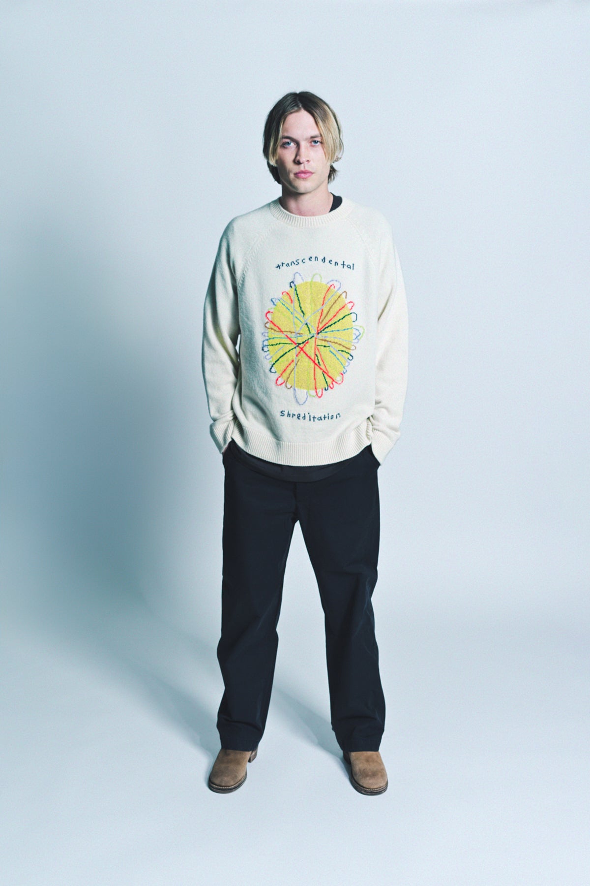 THE ELDER STATESMAN | SHREDITATION RAGLAN CREWNECK - MAXFIELD LA