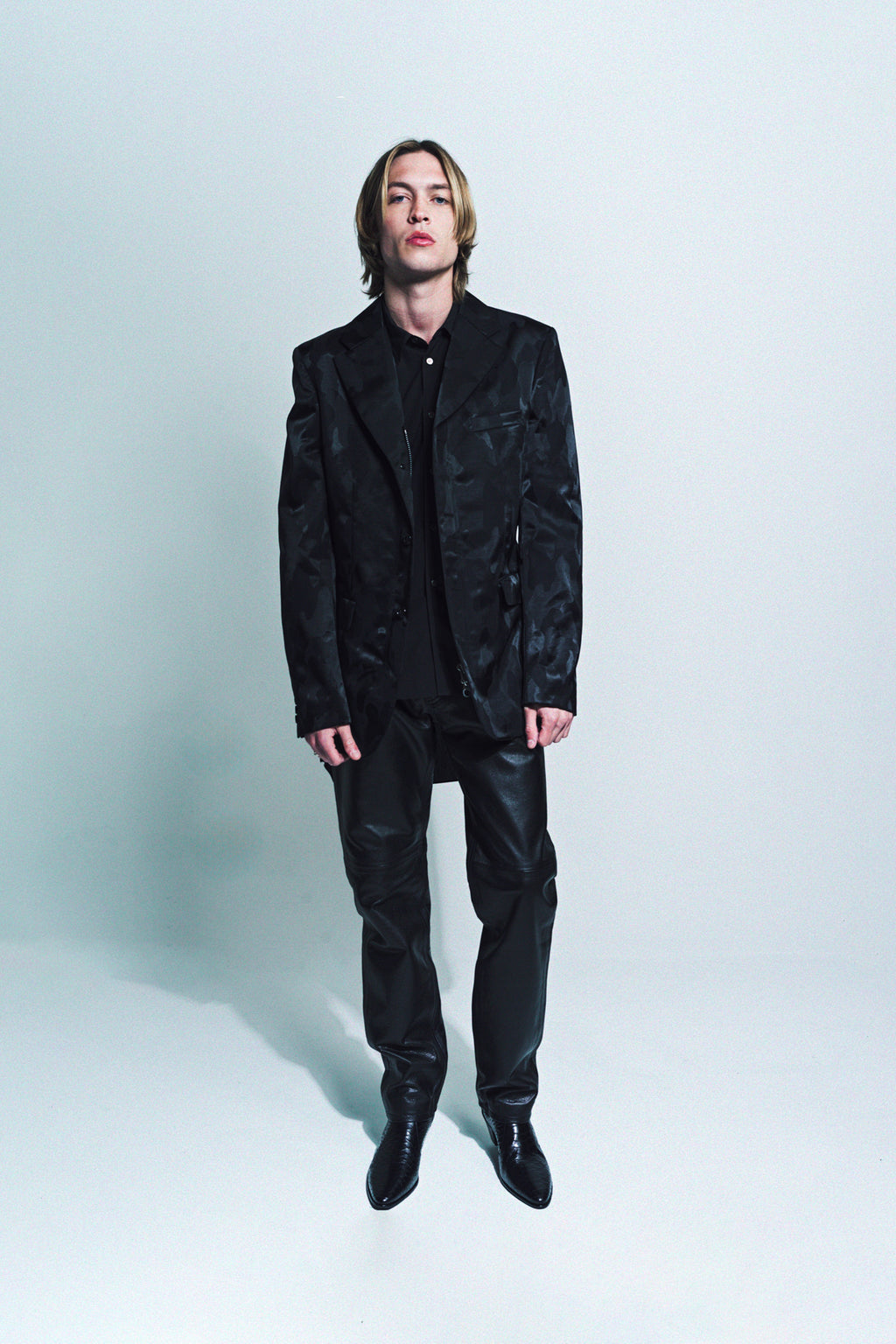 COMME DES GARCONS HOMME PLUS NYLON JACQUARD BLAZER