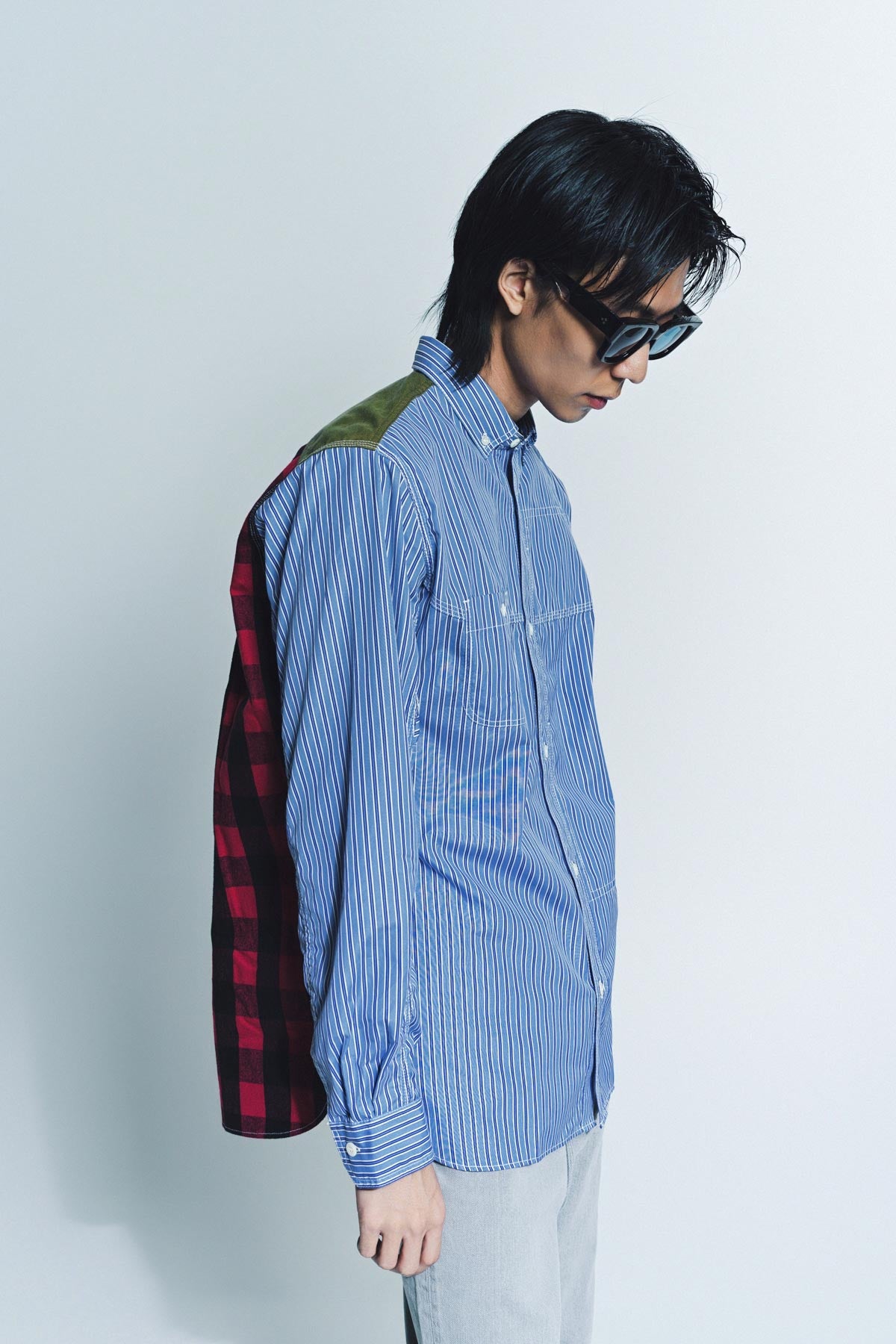 JUNYA WATANABE | FLANNEL LONG SLEEVE SHIRT - MAXFIELD LA