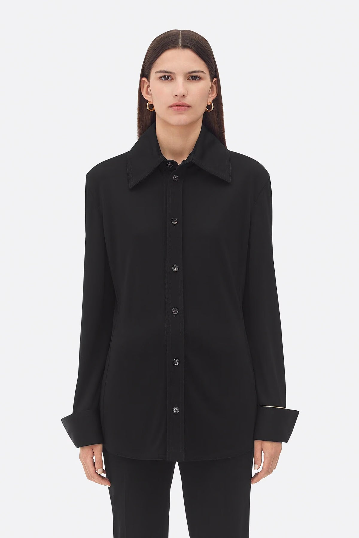 BOTTEGA VENETA | MATT FLUID VISCOSE JERSEY SHIRT - MAXFIELD LA