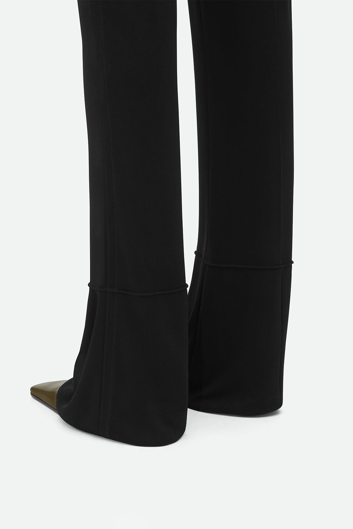 BOTTEGA VENETA | MATT VISCOSE JERSEY FLARED TROUSERS - MAXFIELD LA