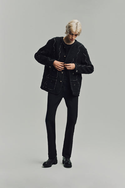 【ALUDE SELECT】 black gord tweed jacket ALUDE SELECT】black gord tweed jacket | 【ALUDE】韓国メンズ