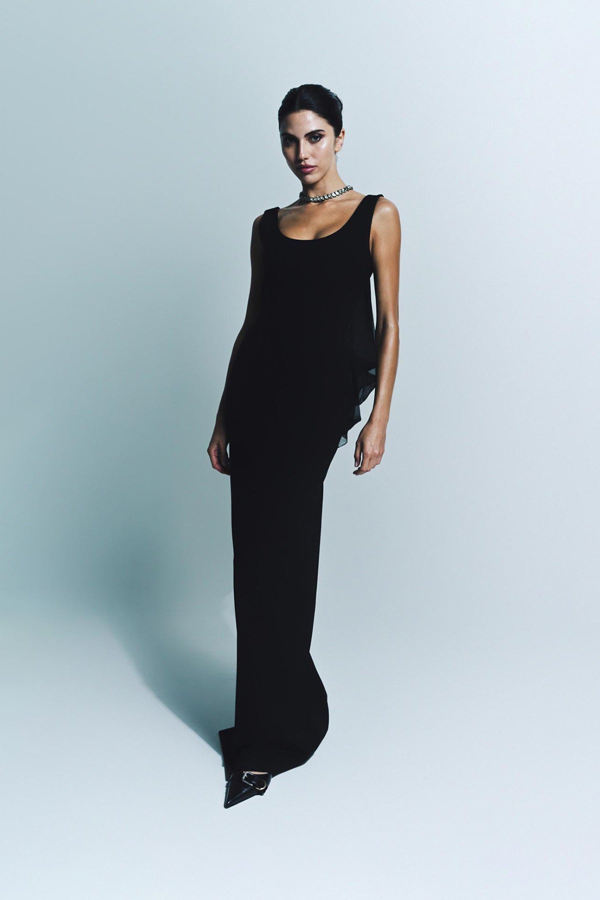 GIVENCHY | NECKLACE DRAPED LONG DRESS - MAXFIELD LA