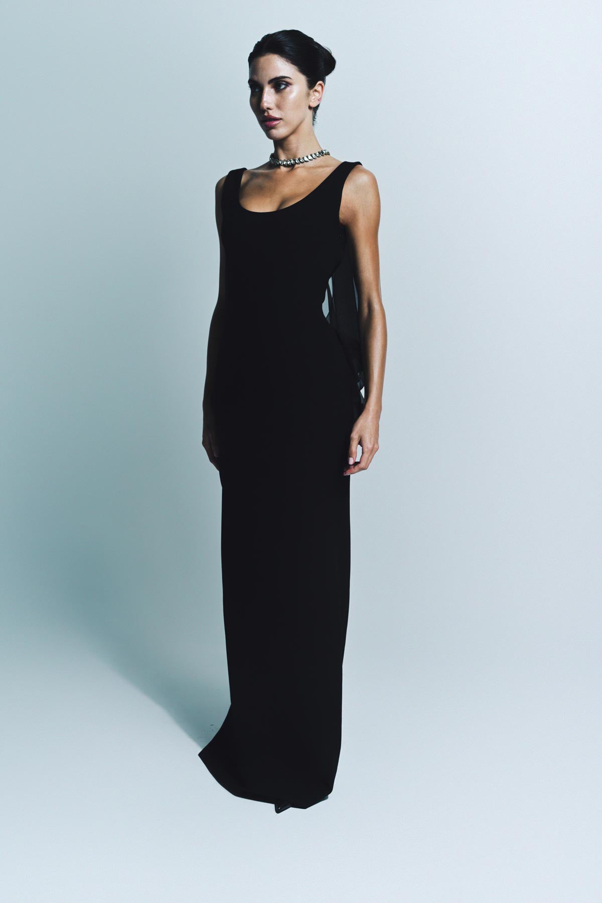 GIVENCHY | NECKLACE DRAPED LONG DRESS - MAXFIELD LA