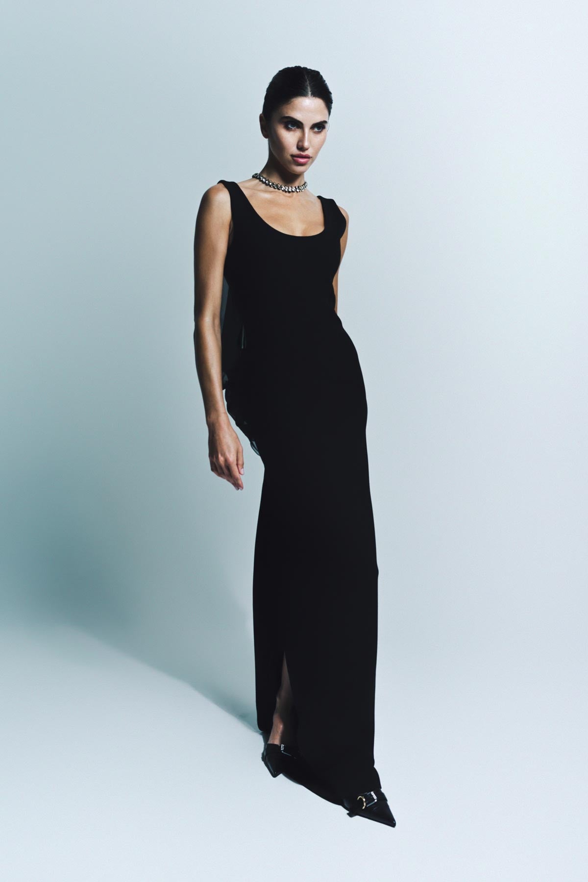 GIVENCHY | NECKLACE DRAPED LONG DRESS - MAXFIELD LA