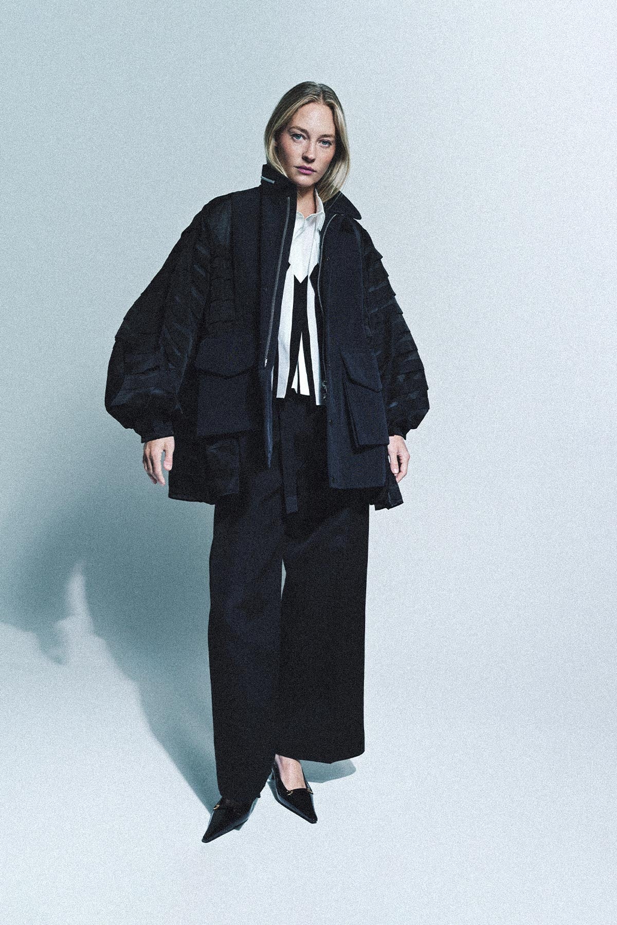 SACAI | GROSGRAIN BONDING BLOUSON - MAXFIELD LA