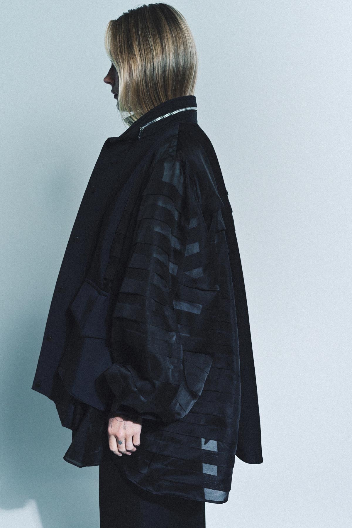 SACAI | GROSGRAIN BONDING BLOUSON - MAXFIELD LA