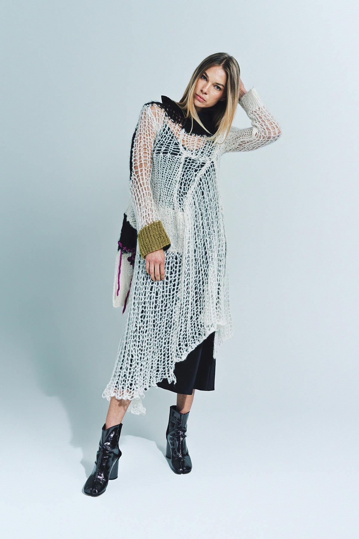 SACAI | WOOL MOHAIR KNIT DRESS - MAXFIELD LA