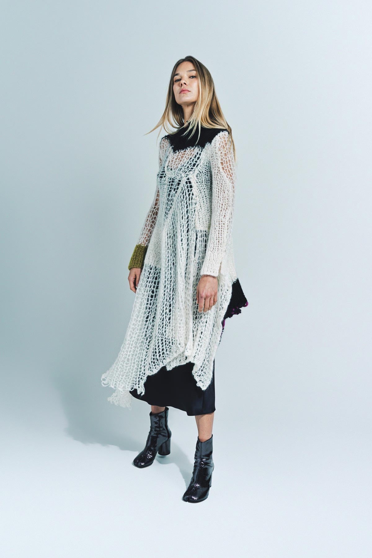 SACAI | WOOL MOHAIR KNIT DRESS - MAXFIELD LA